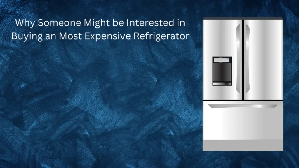 Why Someone Might be Interested in Buying an Most Expensive Refrigerator
